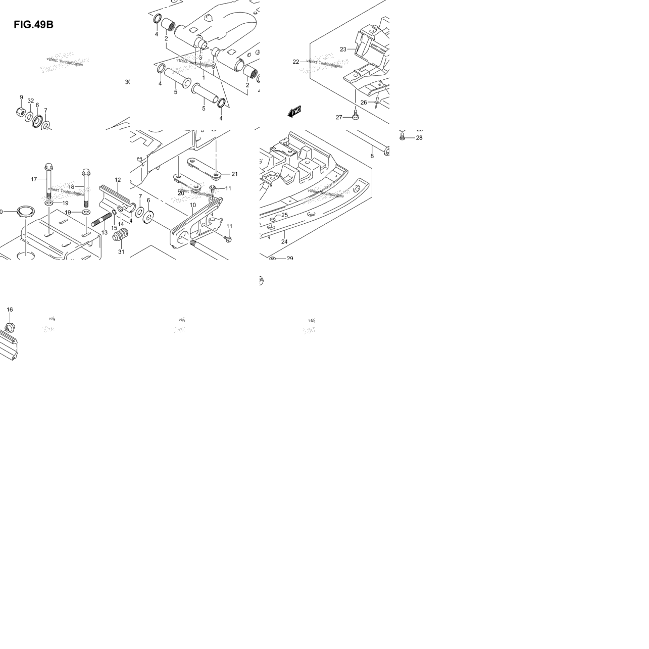 Rear Swinging Arm (Model K4/K5/K6/K7)