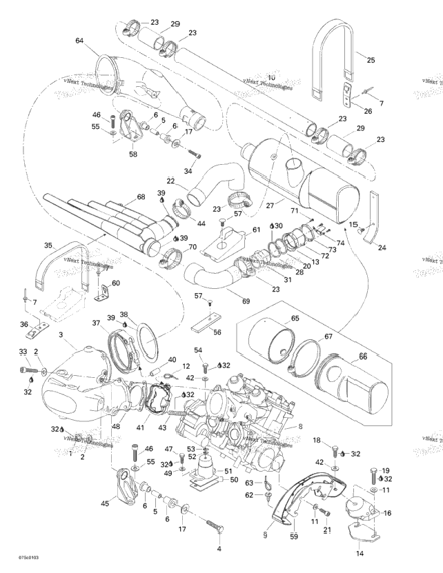 Engine Support And Muffler