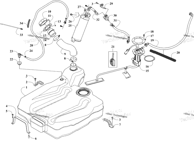 Gas Tank Assembly/Fuel Vapor Recovery