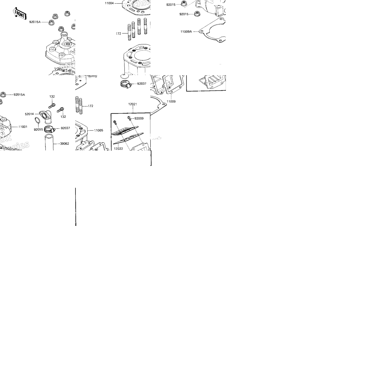 Cylinder Head/Cylinder/Reed Valve ('84 A