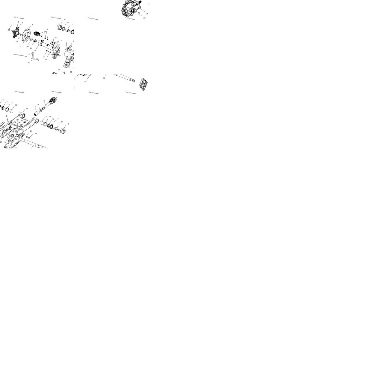 Swing Arm/Rear Gearcase Mounting A02cd32aa/Ab/Ac/Fb