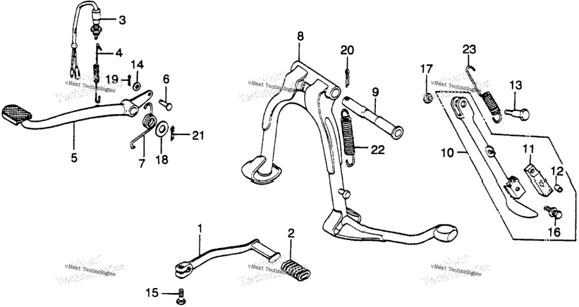 Change Pedal + Brake Pedal + Stand
