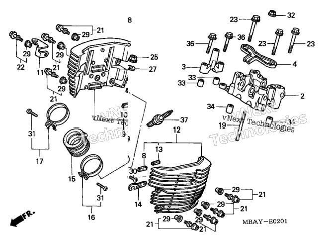 Cylinder Head (Rr.)