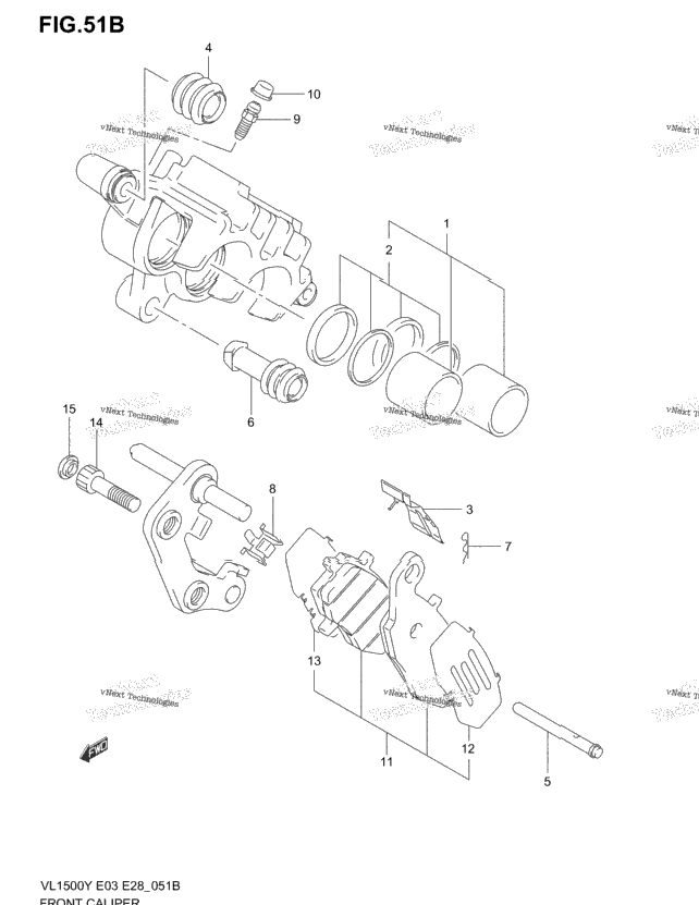 Front Caliper (Model K2/K3/K4)