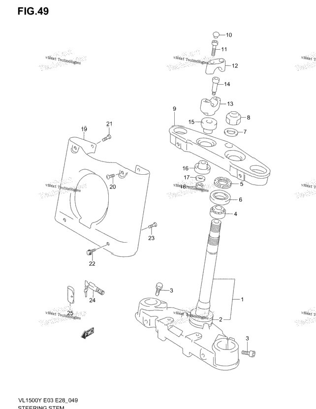 Steering Stem (Model W/X)
