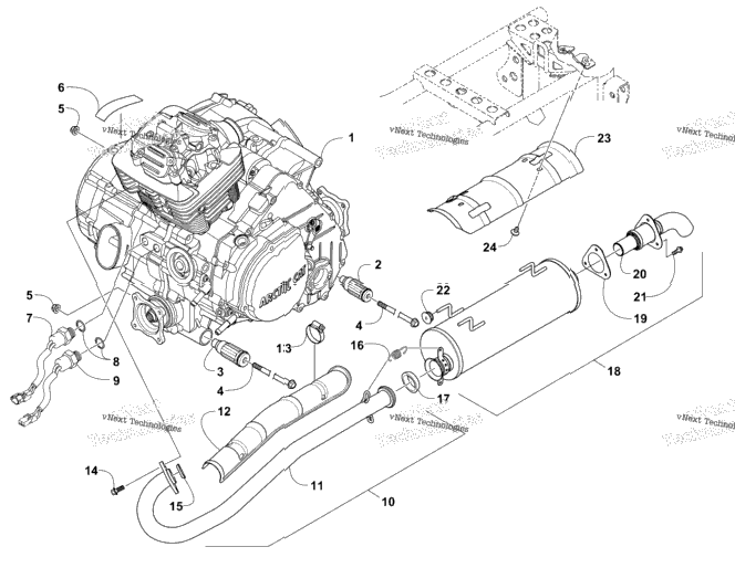 Engine And Exhaust