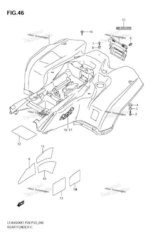 Rear Fender (Model K7/K8)