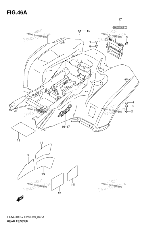 Rear Fender (Model K9)