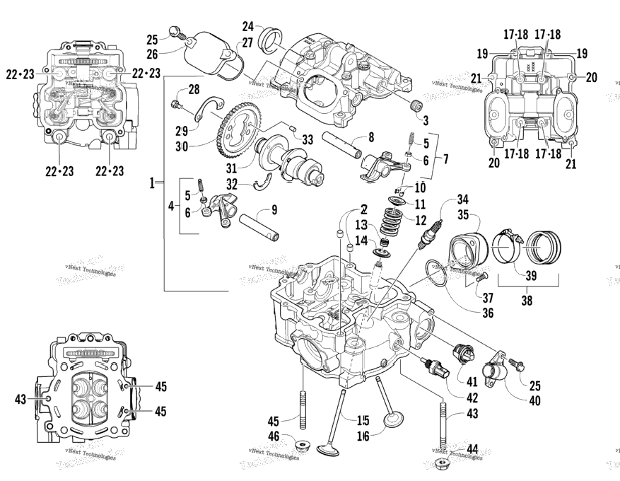 Cylinder Head And Camshaft/Valve Assembly