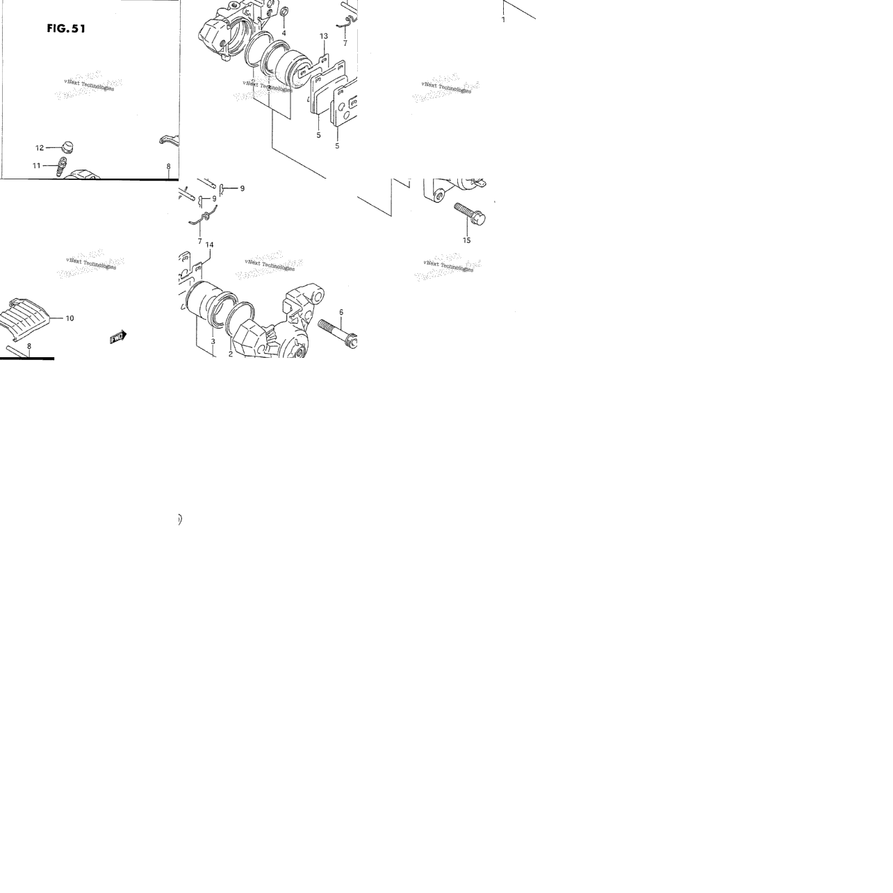 Rear Caliper (Model K/L/M/N)
