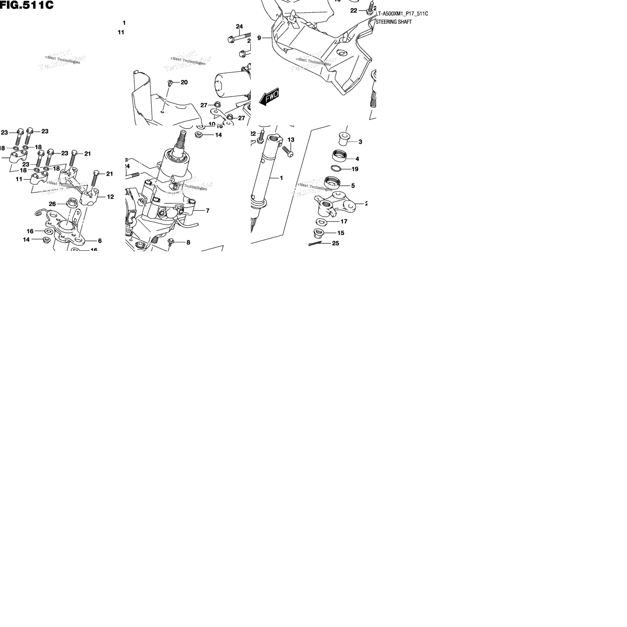 Steering Shaft (Lt-A500xpzm1 P17)