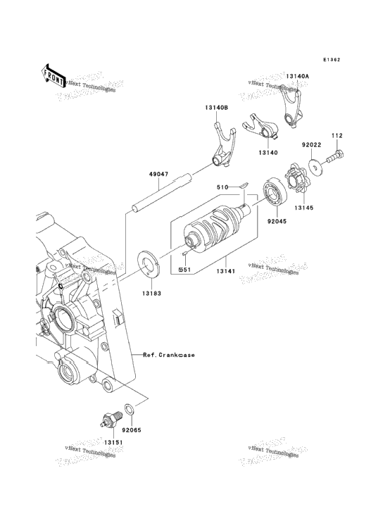 Gear Change Drum/Shift Fork(S)
