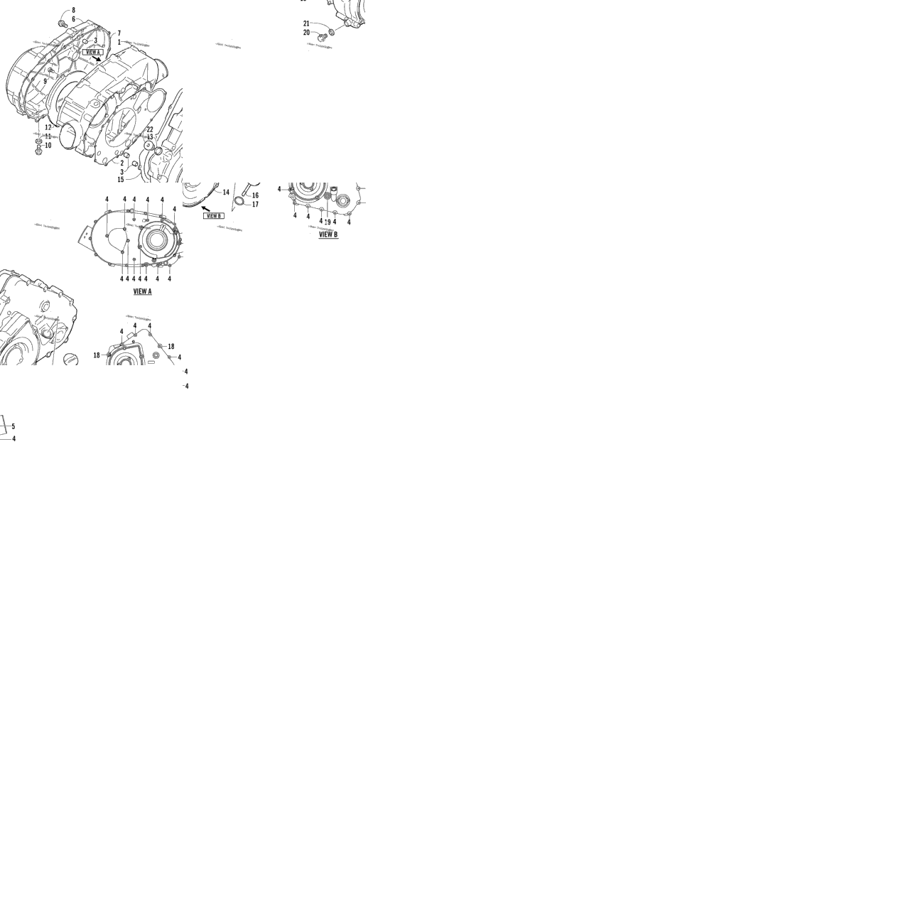 Clutch/V-Belt/Magneto Cover Assembly