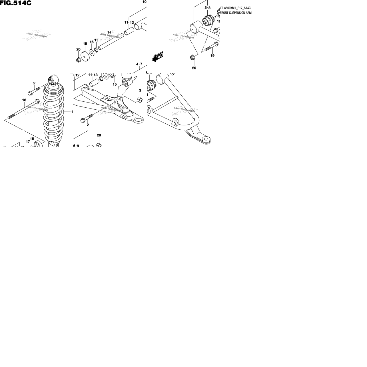 Front Suspension Arm (Lt-A500xpzm1 P17)