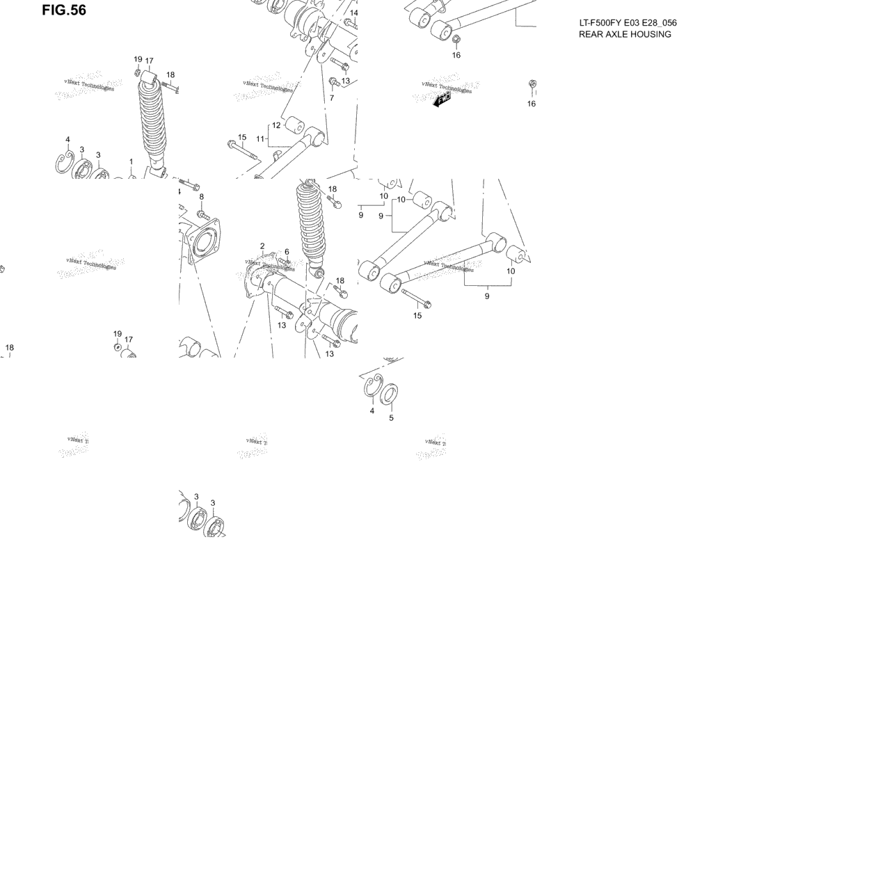 Rear Axle Housing (Model W/X)