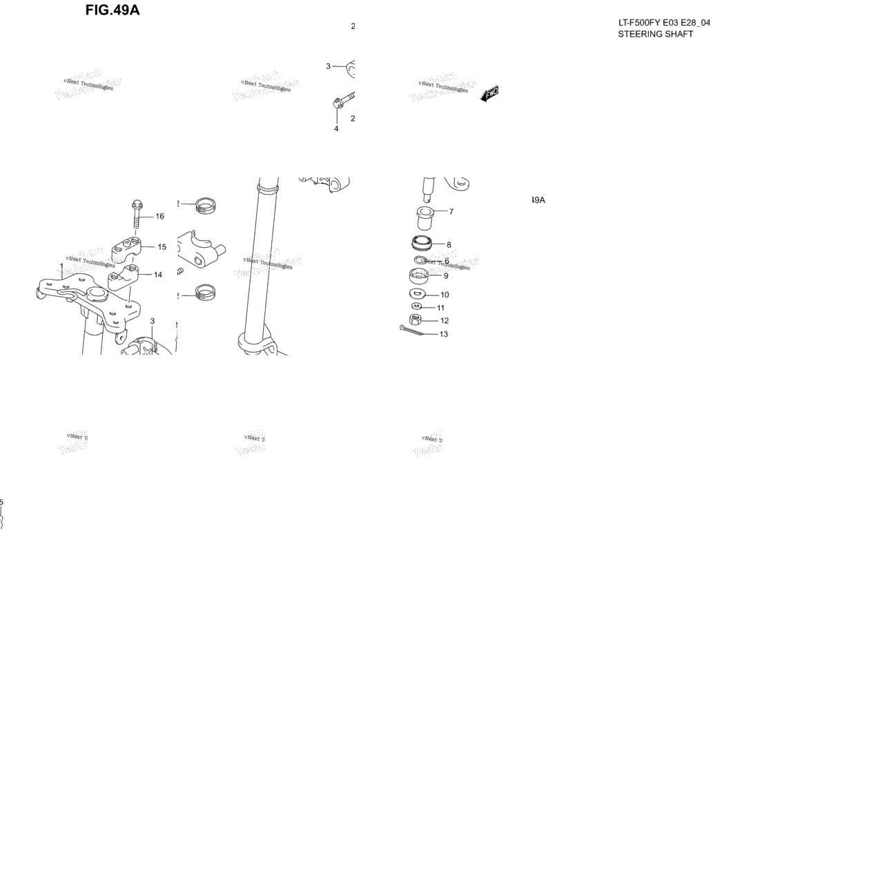 Steering Shaft (Model Y/K1/K2)