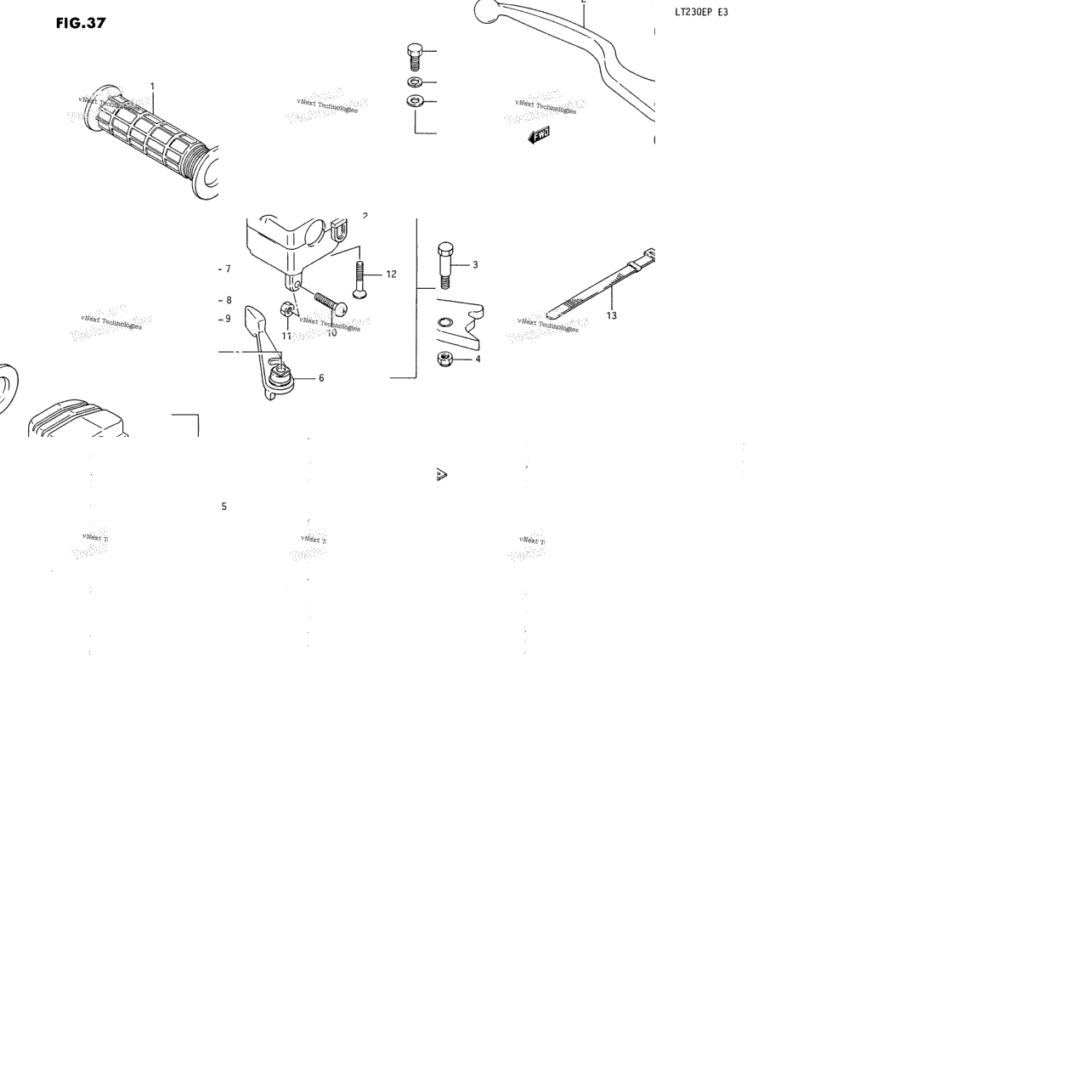 Right Handle Switch (Model H/J/K/L)