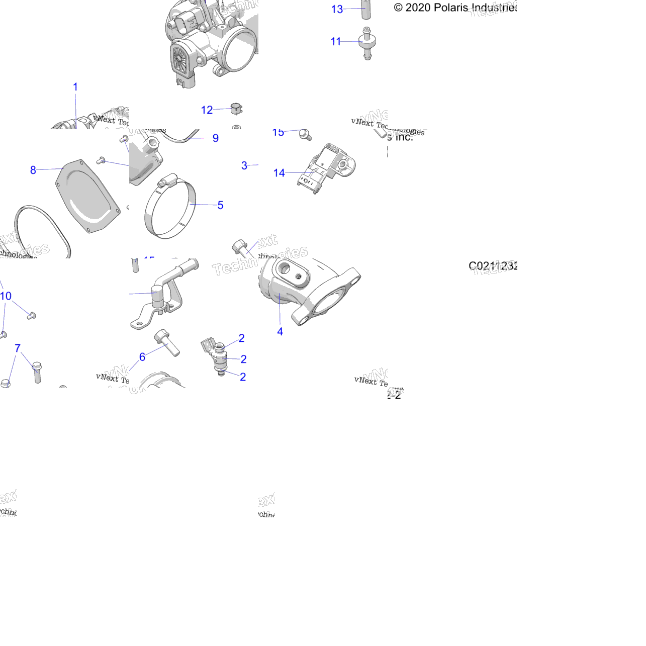 Engine, Throttle Body & Fuel Rail