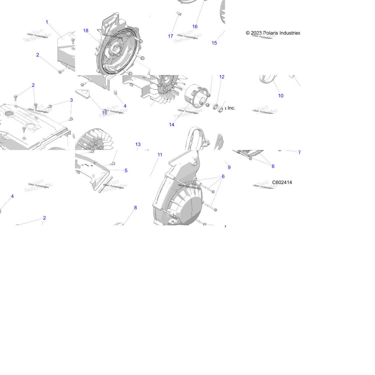 Engine, Blower Housing & Recoil Starter