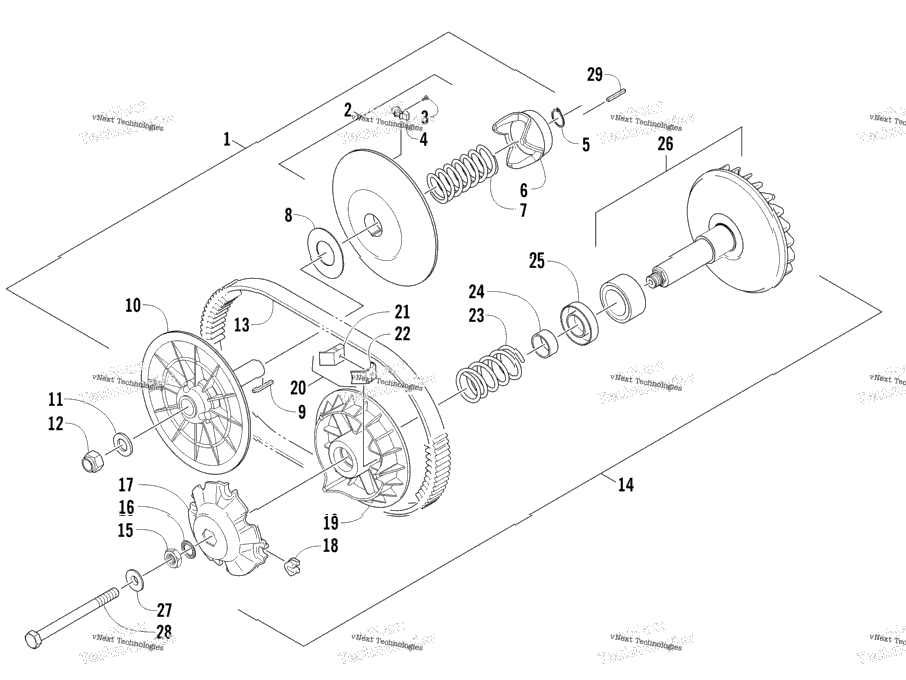 Clutch And Drive Belt Assemblies