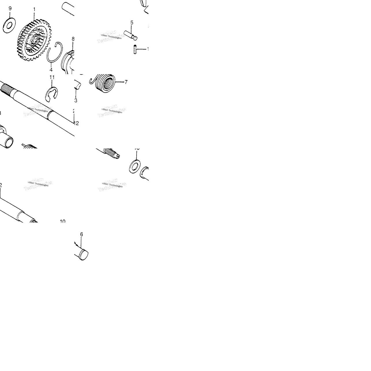 Kick Starter Gear + Spindle