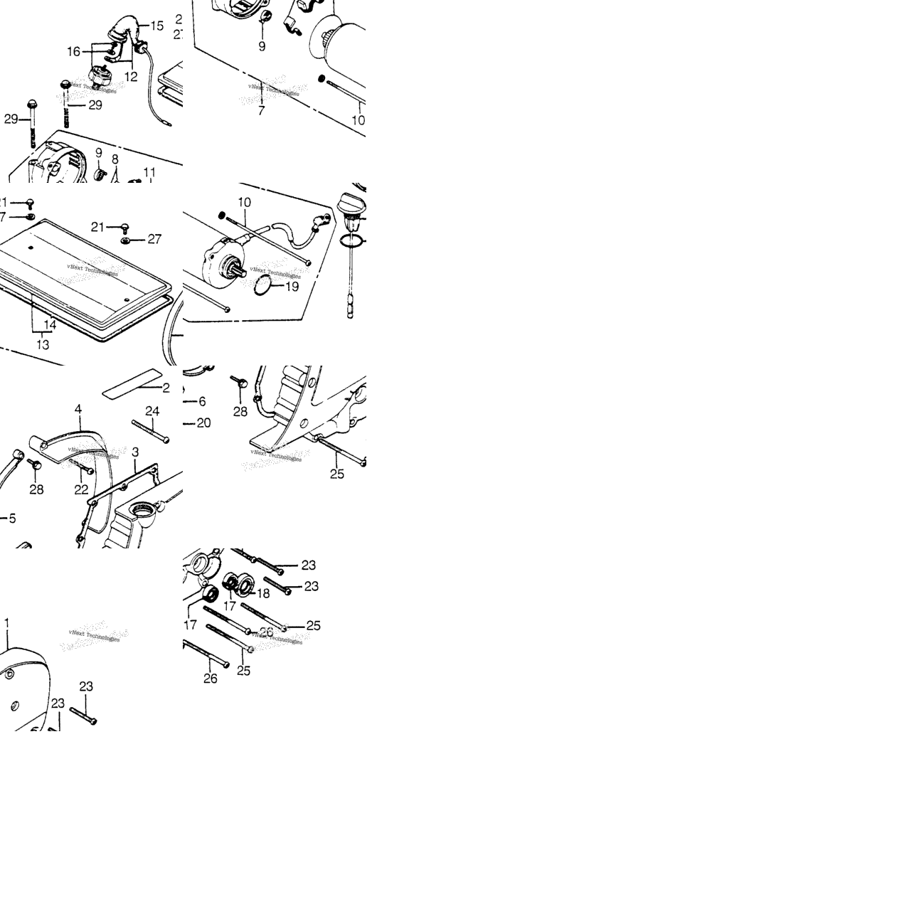 Starting Motor + Left Side Cover