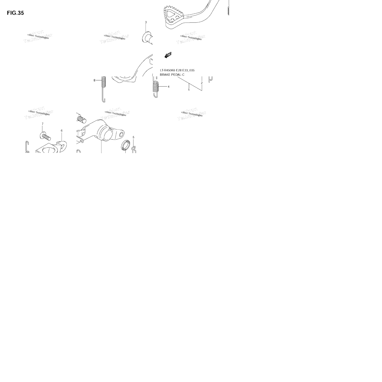 Brake Pedal (Model K6/K7/K8)