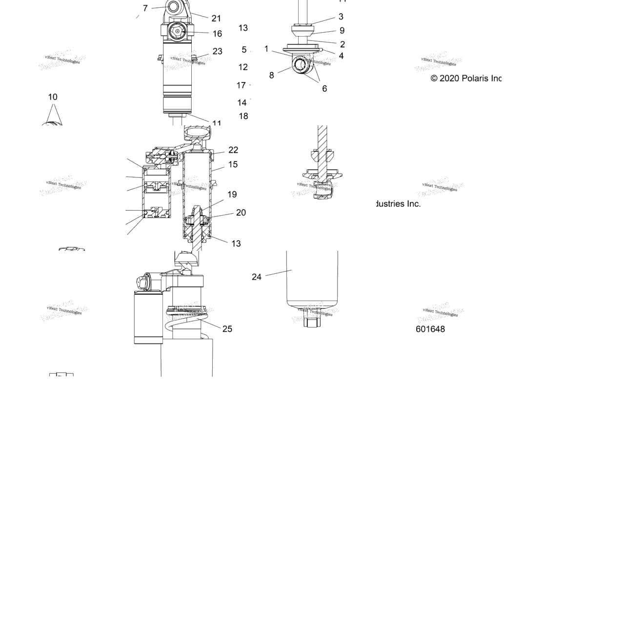 Suspension, Shock, Front Track S25tdv8m
