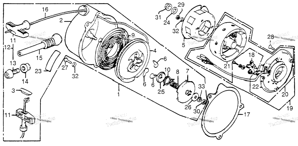 Alternator + Recoil Starter