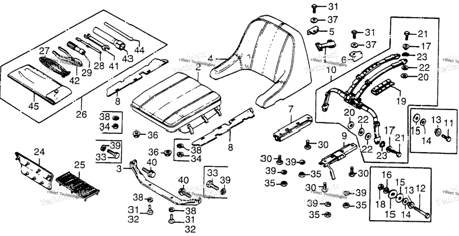 Floor Mat + Seat + Seat Belt + Tool