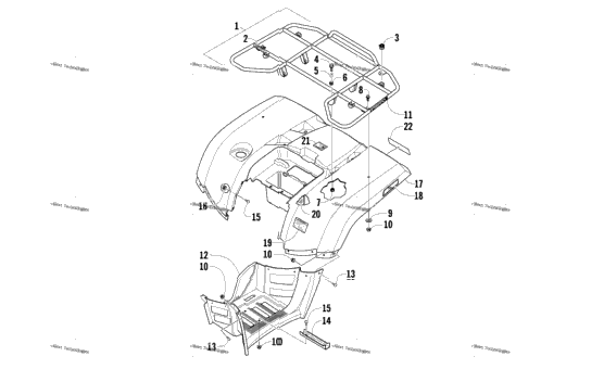 Rear Rack, Body Panel, And Footwell Assemblies