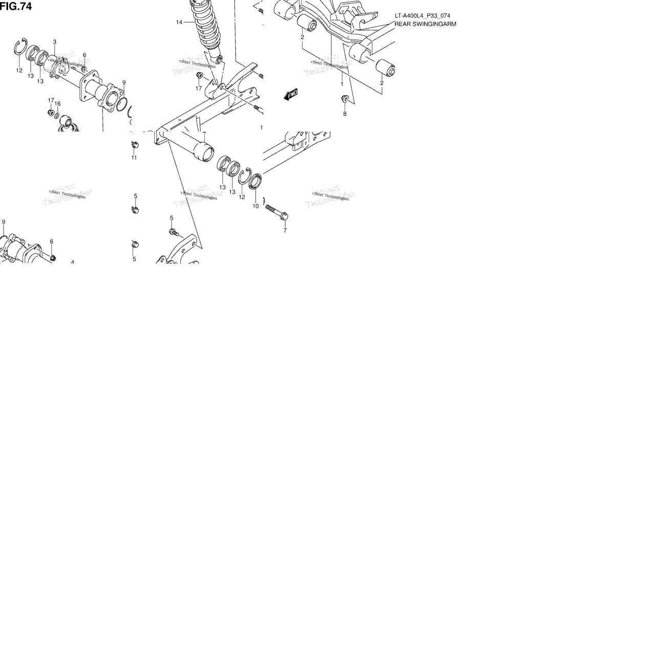 Rear Swingingarm (Lt-A400l4 P33)