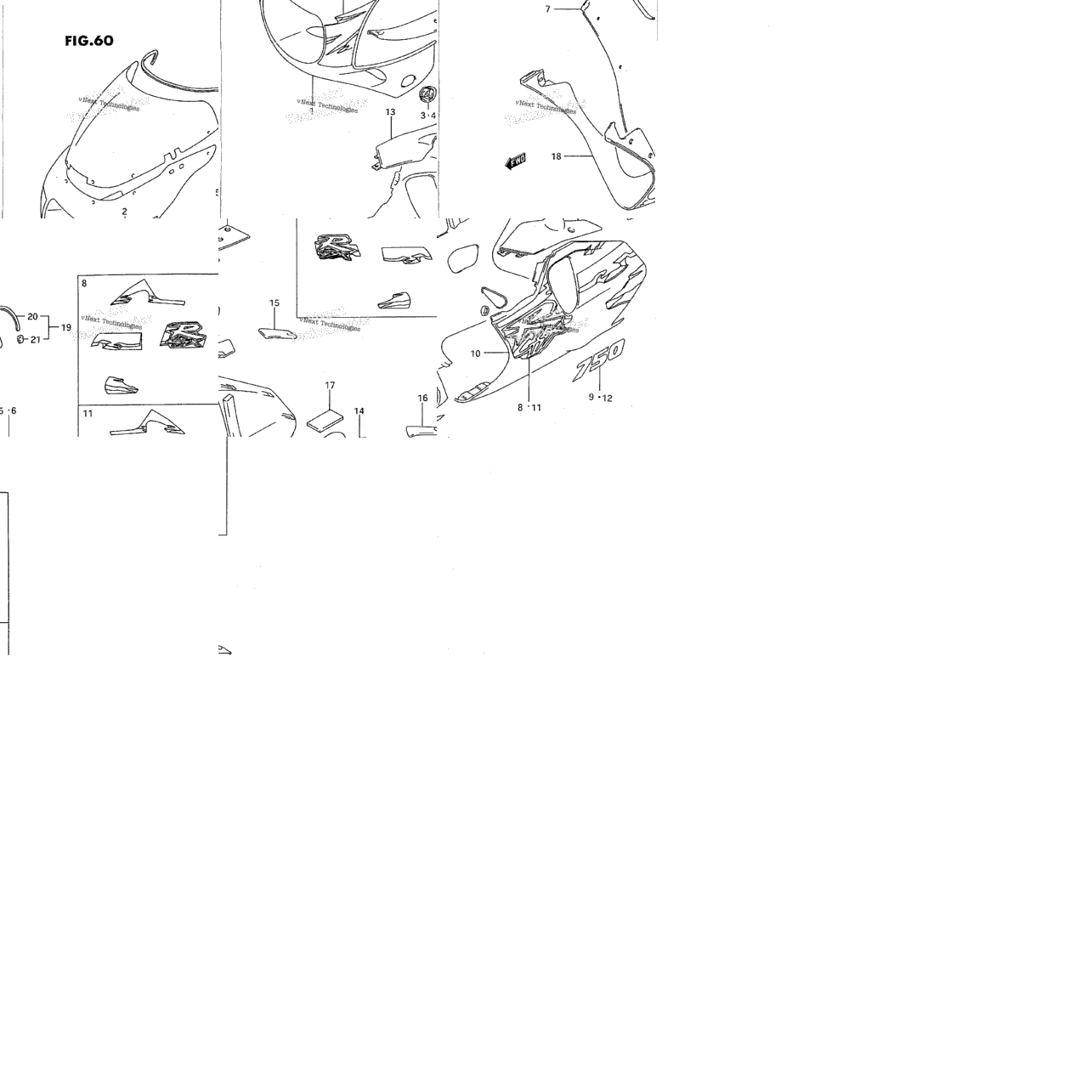Cowling Body Parts (Model R M18)