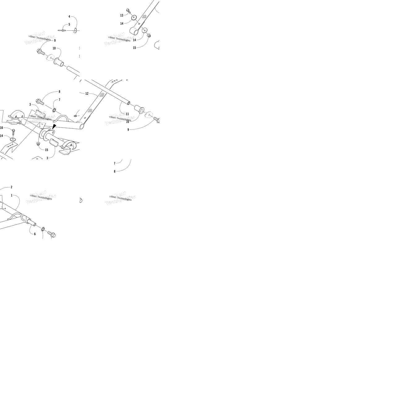 Rear Suspension Front Arm Assembly