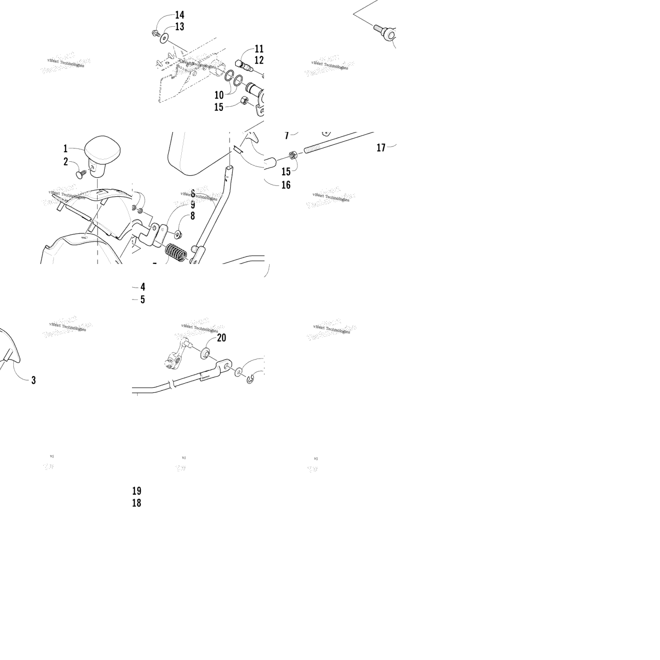 Reverse Shift Lever Assembly
