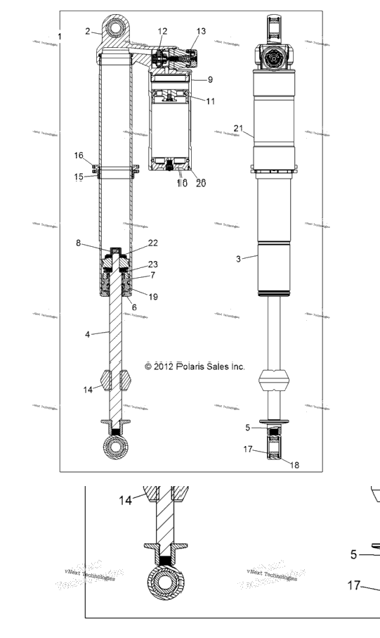 Suspension, Rear Shock Z14ve76ad/7Eal/7Eaw/Eaj/Eau