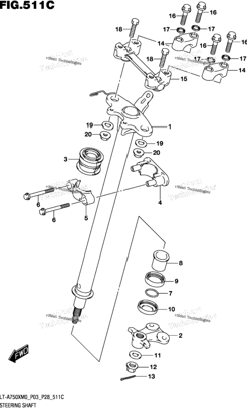 Steering Shaft (Lt-A750xm0 P33)
