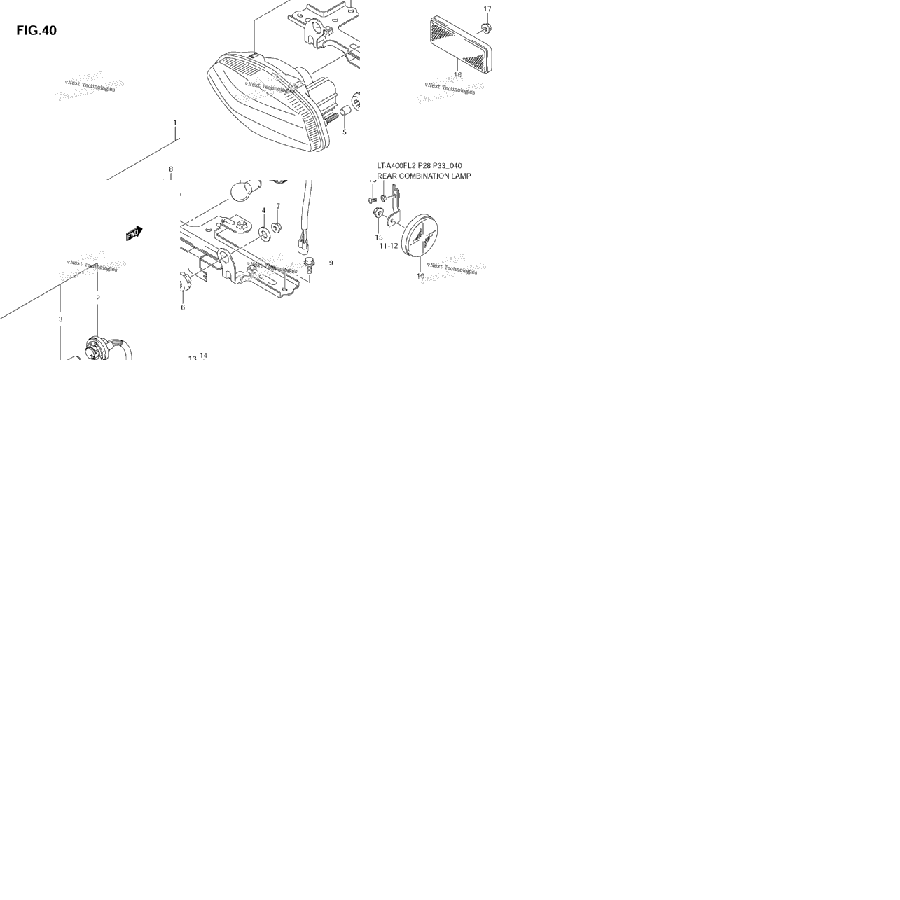Rear Combination Lamp (Lt-A400fz E28)