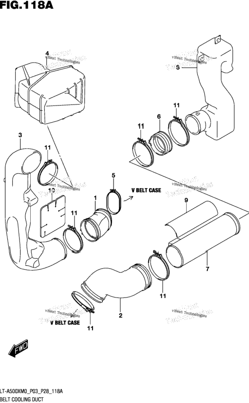 Belt Cooling Duct