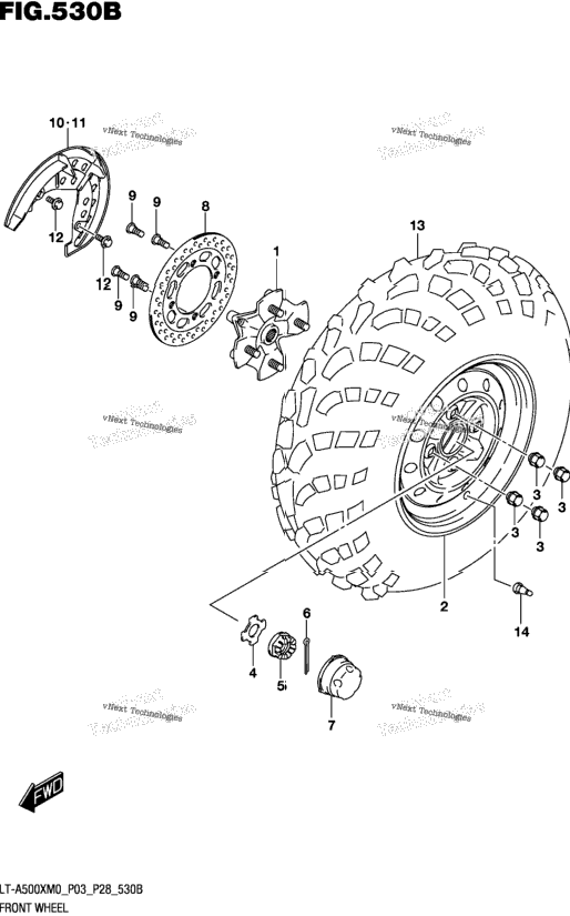 Front Wheel (Lt-A500xm0 P28)