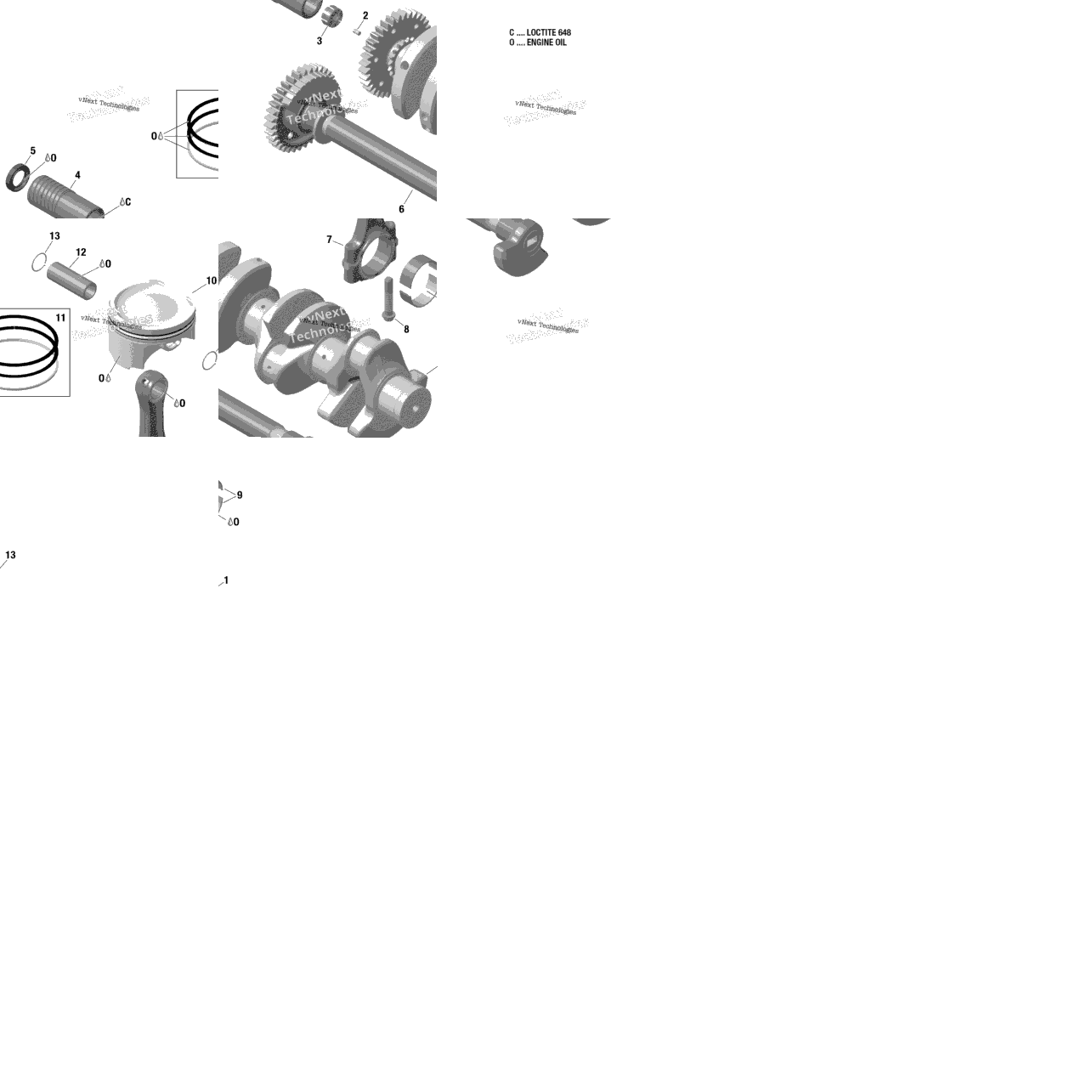Crankshaft, Pistons And Balance Shaft