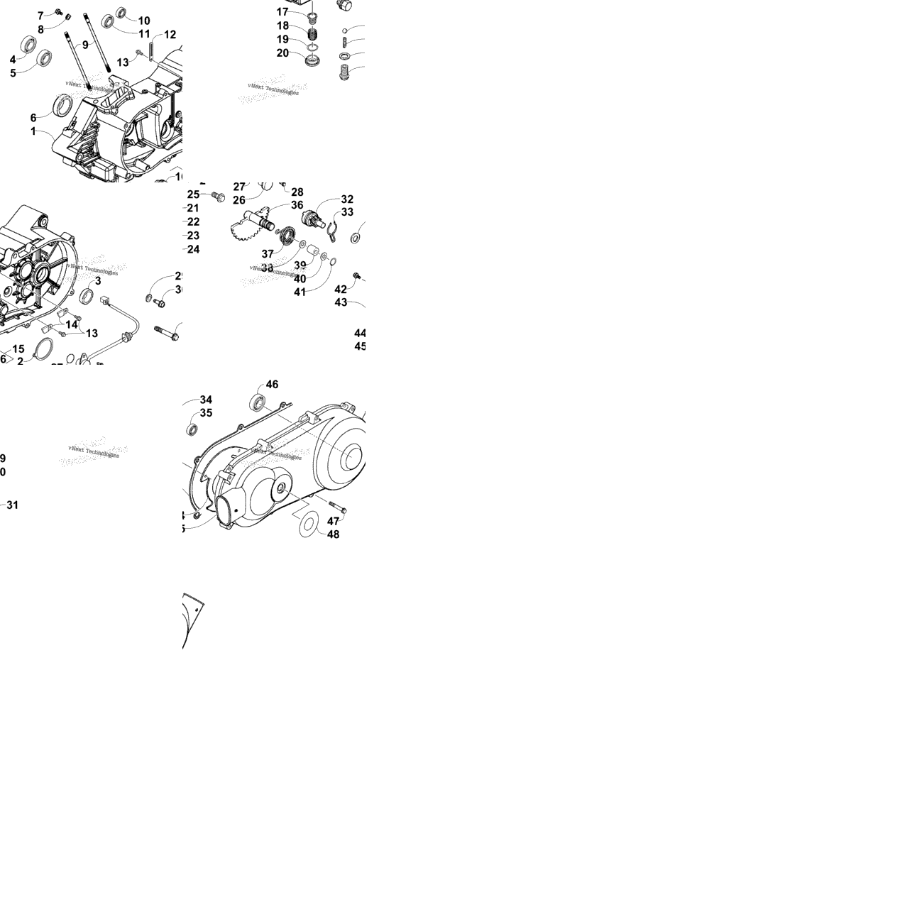 Left Crankcase And Cover Assembly
