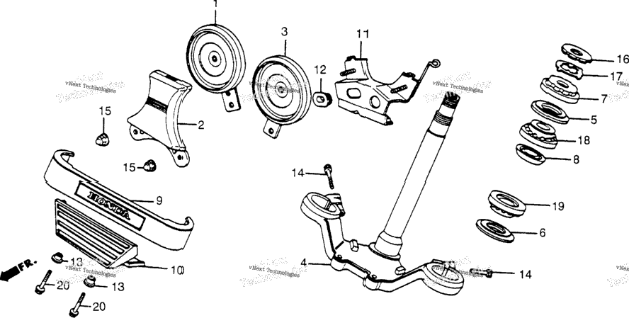 Vt500c Steering Stem 85-86