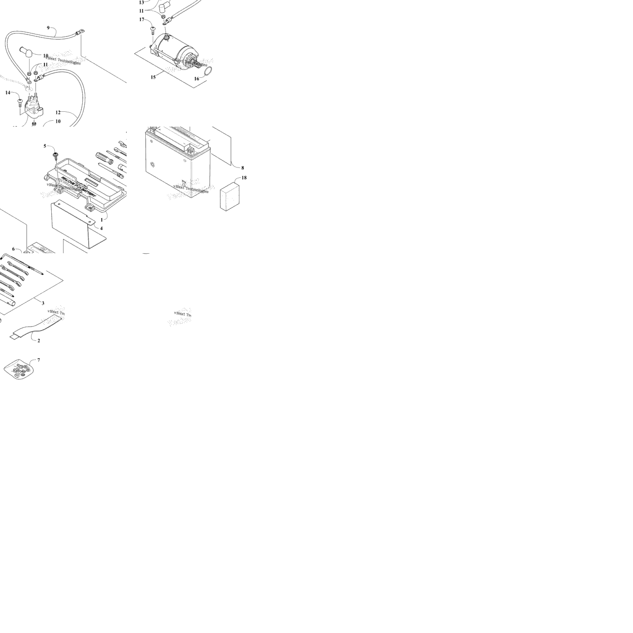 Battery And Starter Assembly