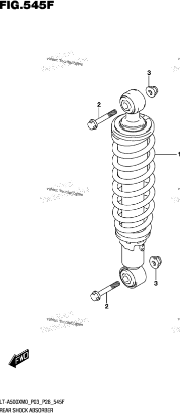Rear Shock Absorber (Lt-A500xpm0 P33)