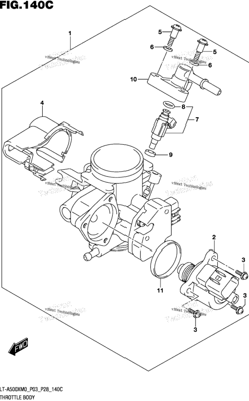 Throttle Body (Lt-A500xm0 P33)