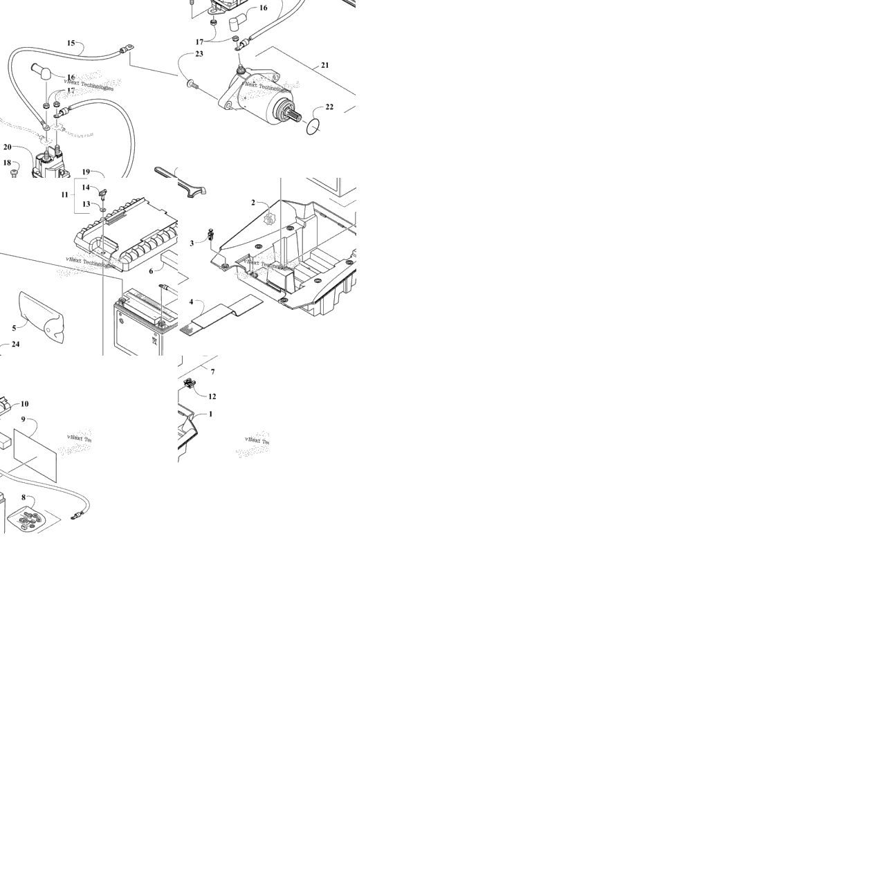 Battery And Starter Assembly