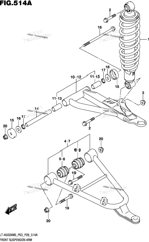 Front Suspension Arm (Lt-A500xm0 P03)