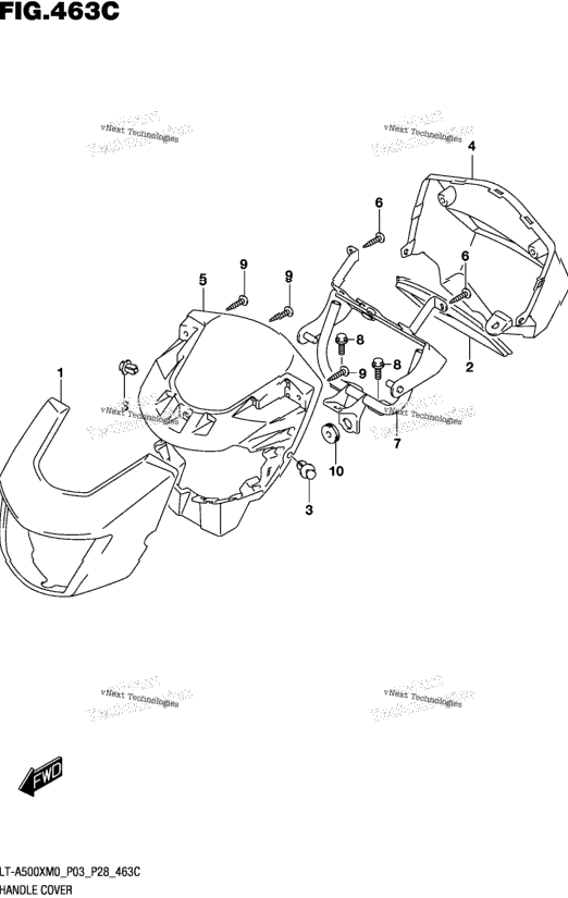 Handle Cover (Lt-A500xm0 P33)