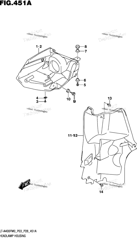 Front Lamp Housing